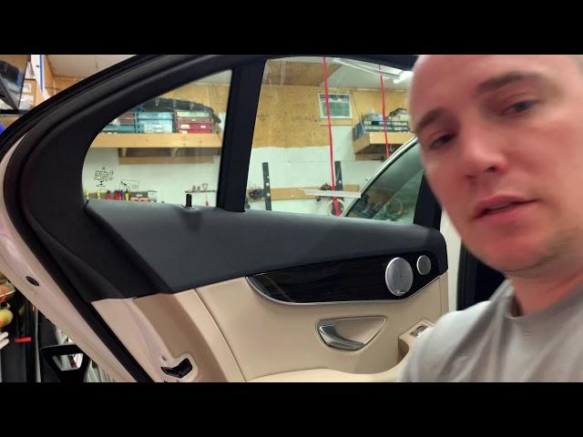 How to remove: 2018 Mercedes-Benz c300 rear door panel
