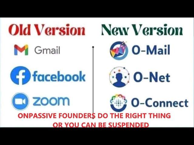 ONPASSIVE Founders Do The Right Thing Or Risk The Chance Of Been Suspended