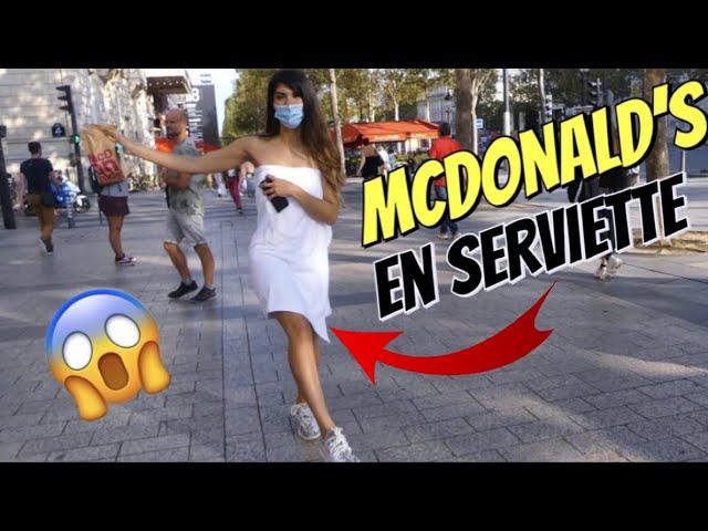 ALLER EN SERVIETTE AU MCDO ! (on fait des paris dans la rue) - LAUREN CRUZ