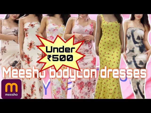 Meesho bodycon dresses || Under 500 Rs || budget friendly || #meesho #dresses #meeshohaul