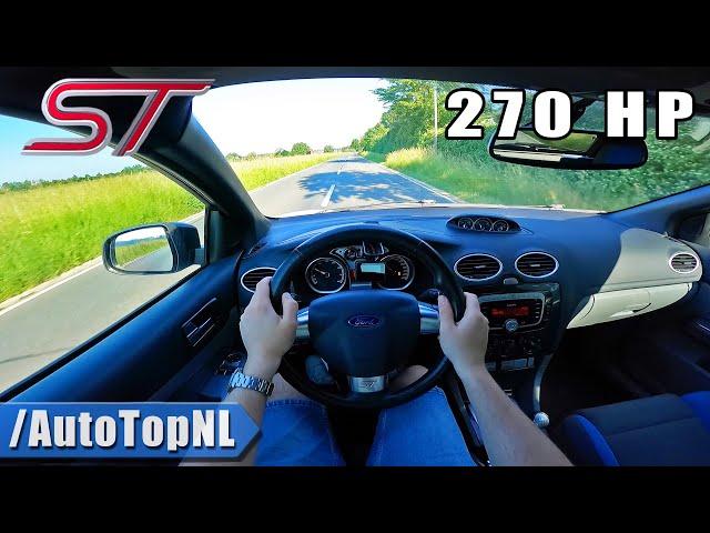 270HP FORD FOCUS ST MK2 2.5 TURBO *LOUD* POV Test Drive by AutoTopNL