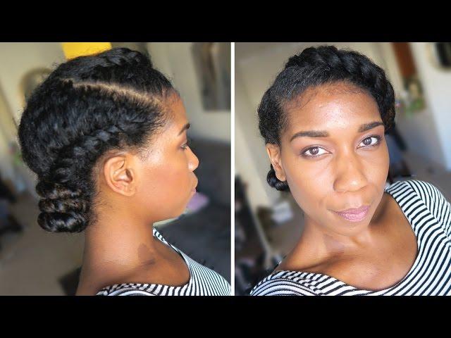 Twisted Knot Protective Style Natural Hair | Winter + Summer Workout Hairstyle - Naptural85