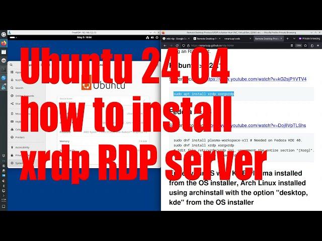 Ubuntu 24.04 how to install xrdp RDP server tutorial - May 2024 - ca03e5ac