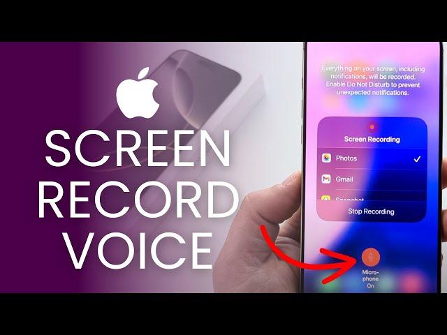 How To Screen Record With Voice On iPhone!