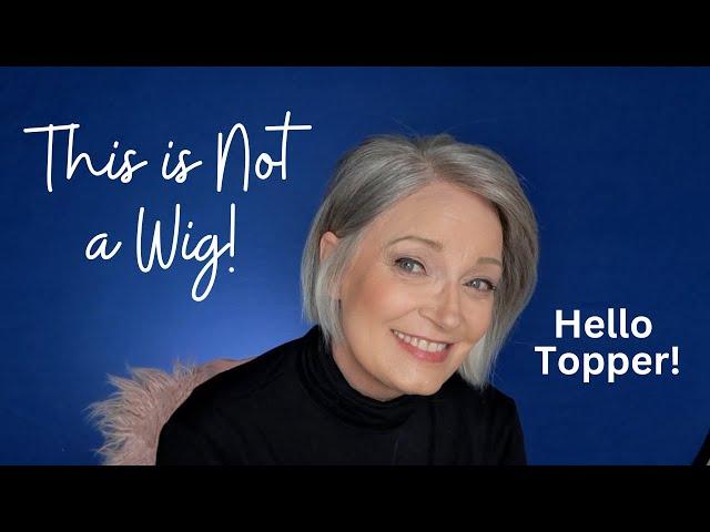 How To Wear a Human Hair Topper, UniWigs Short Grey Topper