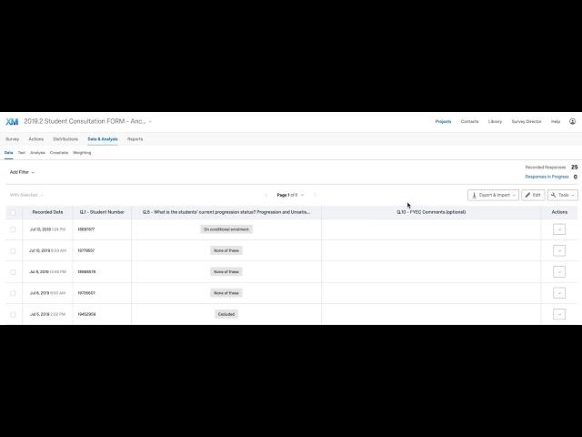 How to access entries in the Student Consultation Form