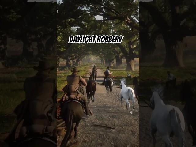 Epic Horse Heist in RDR2!  #GamingShorts #rdr2 #4k #horse #robbery