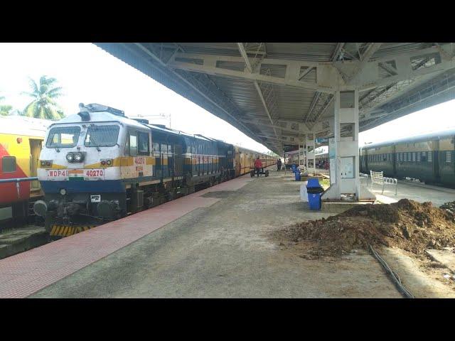 Nagarsol To Narasapur Express Arriving To Narasapur With WDP4D/Dead End Railway Station/Narasapur