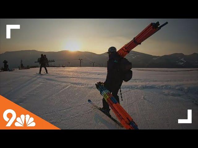 Ski race training happening at Copper Mountain