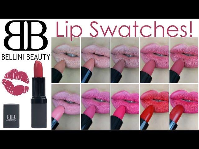 Canadian Beauty Brand | Bellini Beauty | Lip Swatches