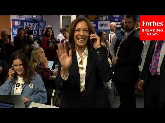 BREAKING NEWS: Vice President Kamala Harris Joins Electon Day Phone Bank At DNC HQ In D.C.