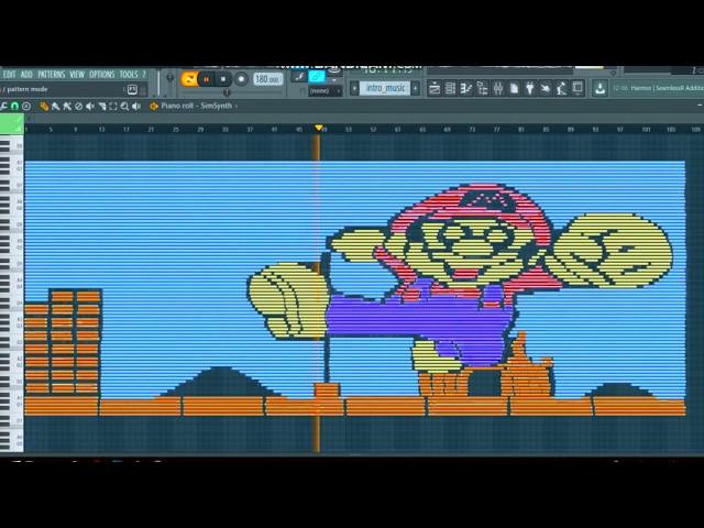 Mario Bros MIDI art