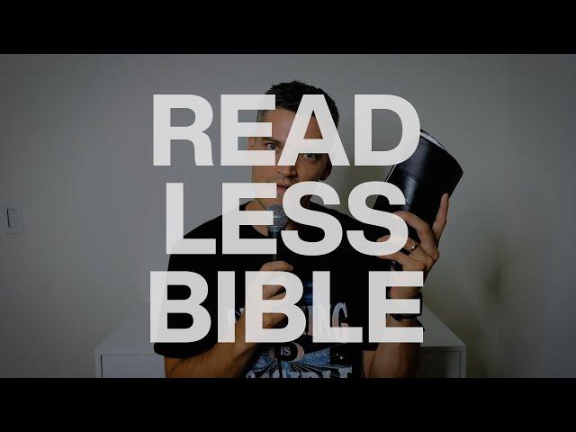 Bible Study Hack: Read LESS