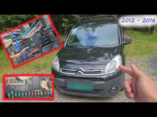 B9 Citroen Berlingo Fuse Box Diagram ( 2012 - 2016 )