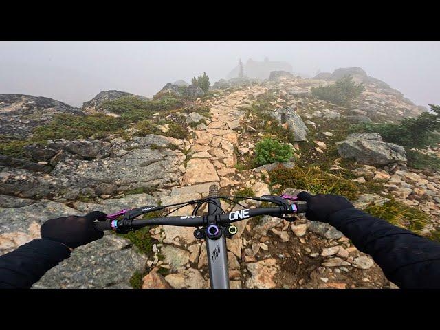 Alone, ripping Top of the World in Whistler