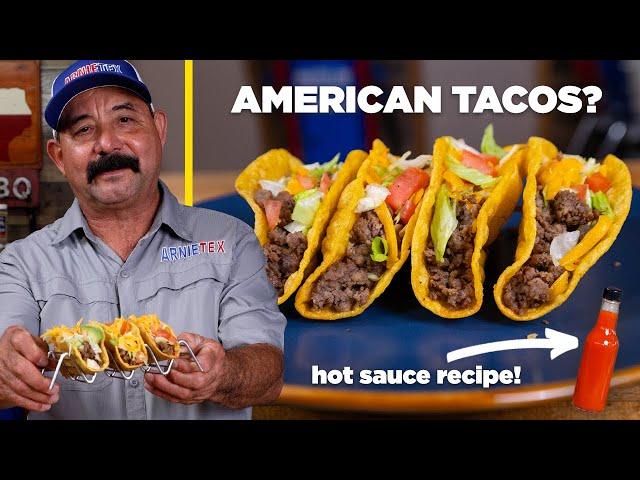 Are the Most Popular Tacos...American? (Crunchy Hard Shell Tacos w/ Ground Beef & Hot Sauce Recipe)