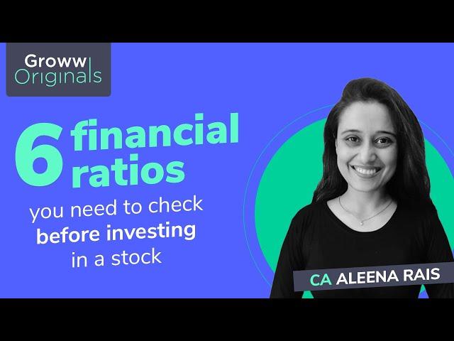 Stock Market for Beginners: Must know Financial Ratios Before Investing in a Stock | CA Aleena Rais