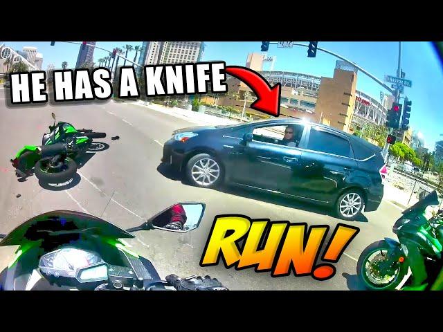 STUPID, CRAZY & ANGRY PEOPLE VS BIKERS 2024  - Best of Road Rage #68