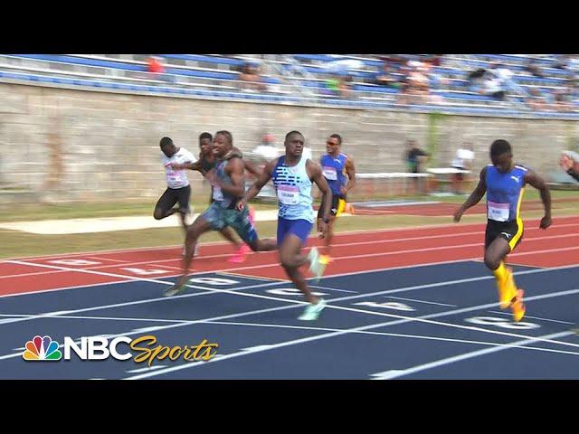 Christian Coleman battles Noah Lyles to the line in EPIC Bermuda 100m | NBC Sports