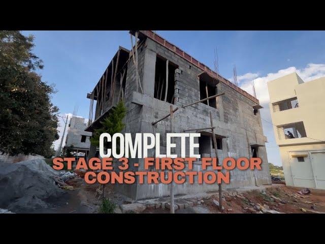 Stage-3 | home construction video|First floor construction|30 days construction in 2:47 minutes!