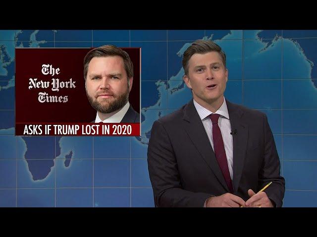 SNL Weekend Update Trolls JD Vance Over Dancing Around Trump's loss in 2020 Election Question