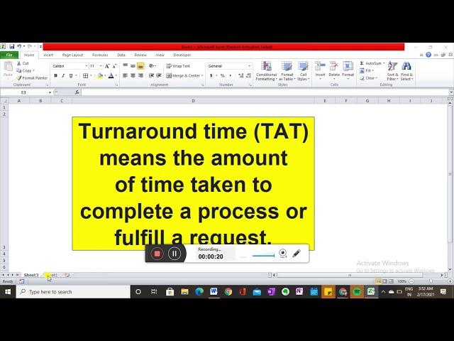 How to find TAT or Turn around time