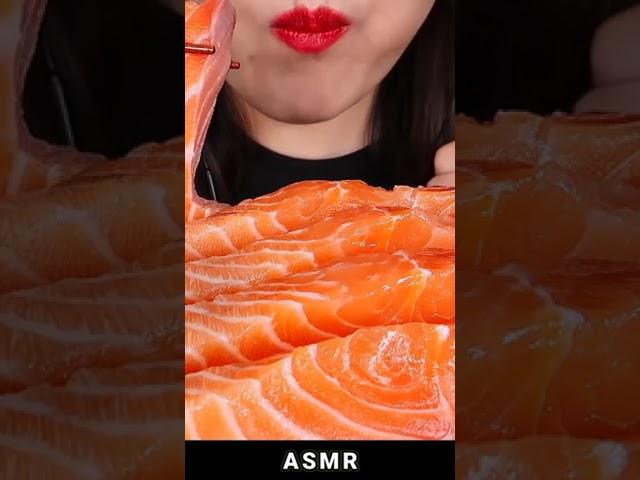 RAW SALMON MUKBANG  INSTA-ANTAKOOKPA #spicykoreanfood #spicynoodles #asmr #haefoodie #asmrfoodmuk