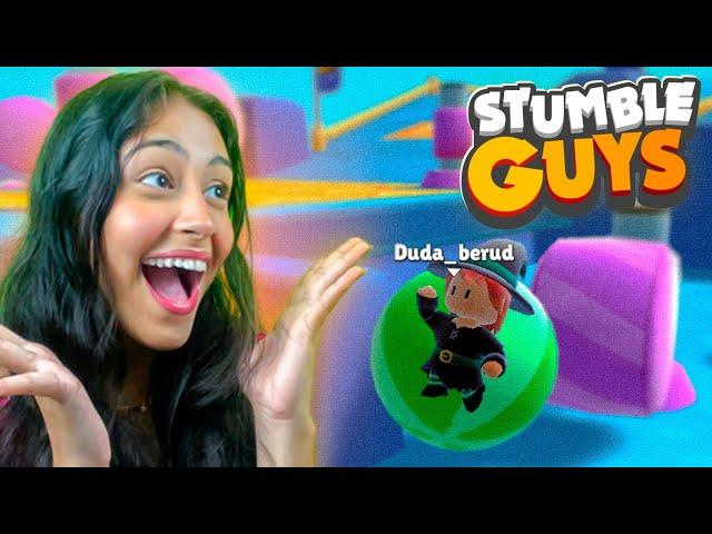 DESAFIEI A EDUARDA a jogar STUMBLE GUYS pela PRIMEIRA VEZ!