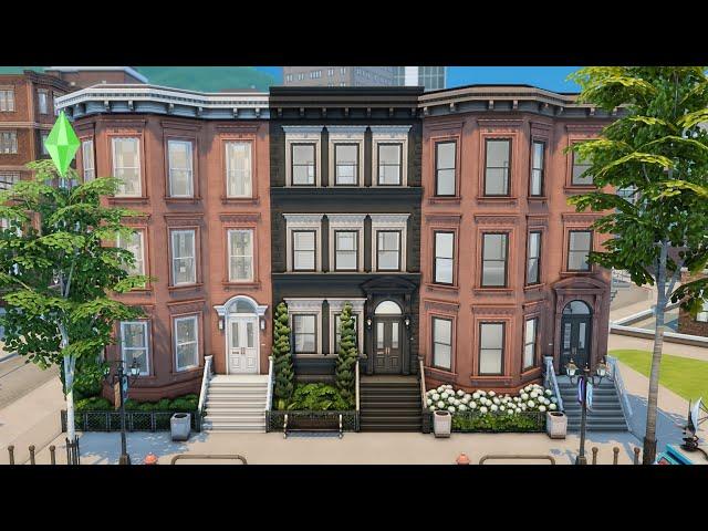 New York Brownstone Townhouses Part I | The Sims 4 Speed Build