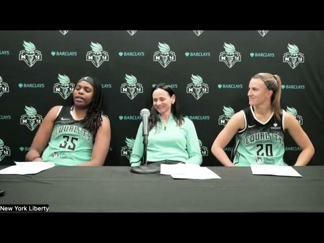 New York Liberty’s postgame presser after their 90-88 win over the Indiana Fever