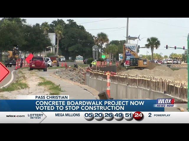 Pass Christian city officials vote to stop construction on boardwalk project