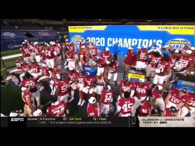 Oklahoma Sooners Malcolm Kelly freestyle after the 2020 Cotton Bowl.