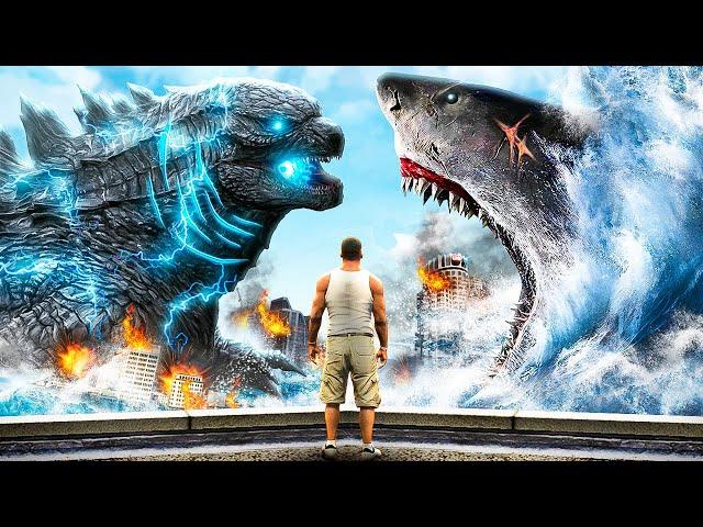 GODZILLA vs MEGALODON In GTA 5 (Mods)