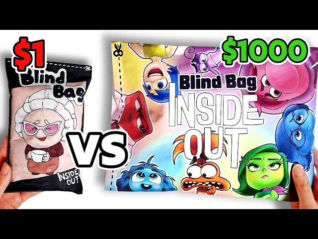 [paper diy]$1 VS $100 BLIND BAG! | Inside out edition | tutorial | ASMR