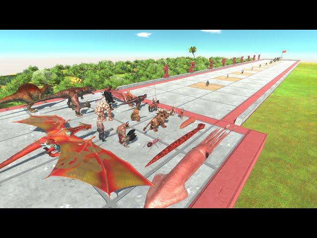 9 Stages of Ranged Units vs Red Team  - Animal Revolt Battle Simulator