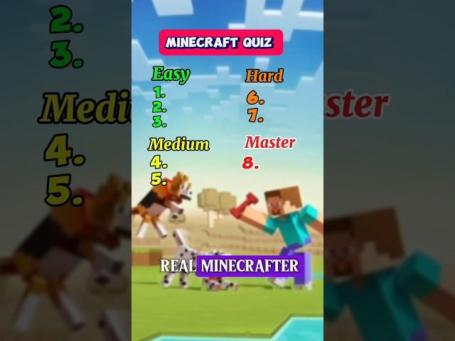 "Guess The Minecraft Animal in 3 Seconds? Minecraft animal quiz!" #quiz #trivia #minecraft