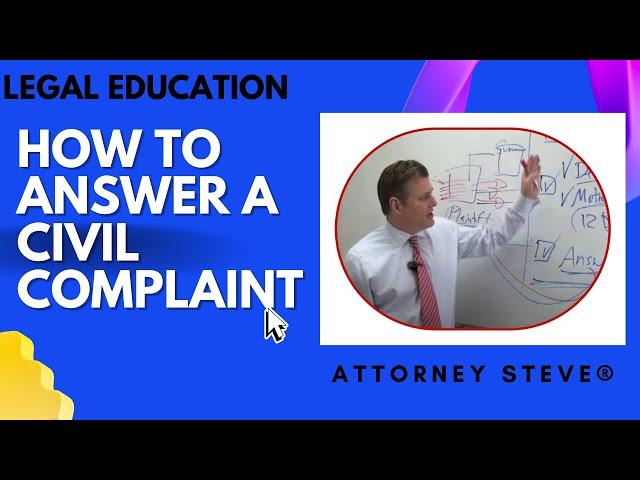 How to Answer a Civil Complaint