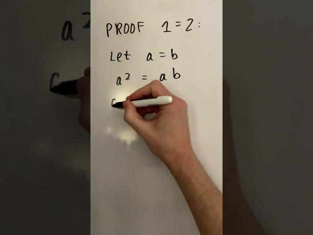 (ASMR) PROOF that 1 = 2 #Shorts