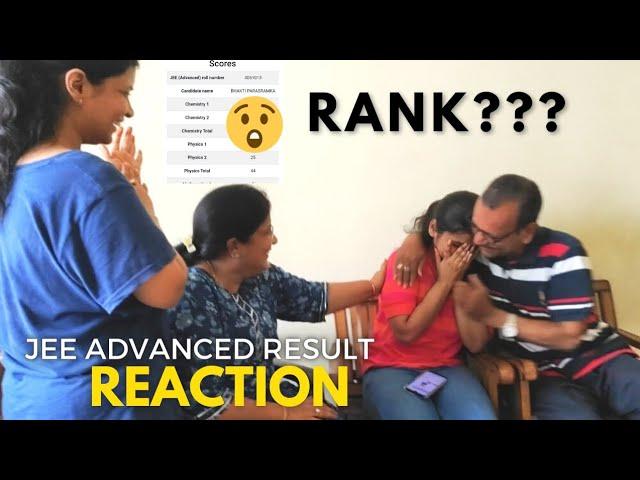 MY JEE ADVANCED RESULT REACTION | PARENTS REACTION | BHAKTI PARASRAMKA