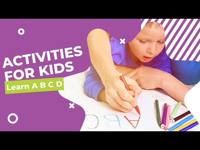 Easy learning activities for kids| Learn A B C D | Pre School Lessons| Fun activities| Purple Turtle