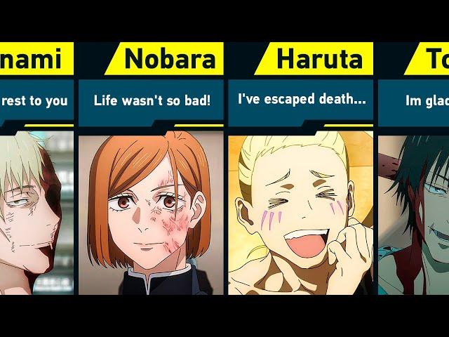 Last Words of Jujutsu Kaisen Characters