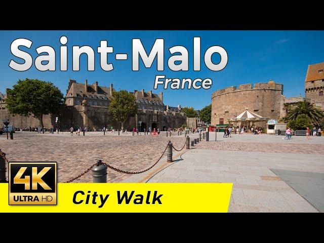 Saint-Malo, France | Walking Tour (4K UHD & 60 fps)