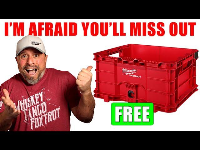 FREE Packout CRATE, Milwaukee Tool is CRAZY!