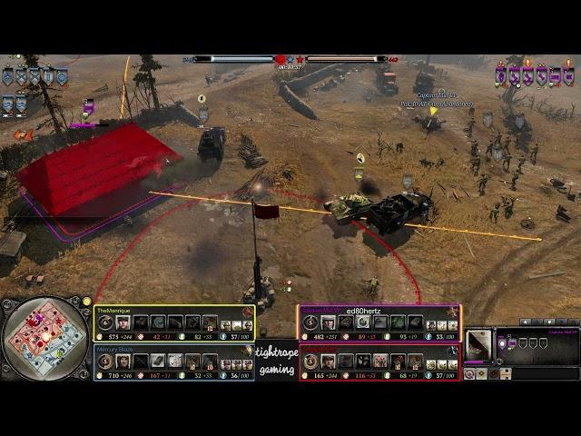 COH2 2v2 TheManrique (SU) & Mercury Blaze (US) vs ed80hertz (OH) & TeddyMcFluff (OK)