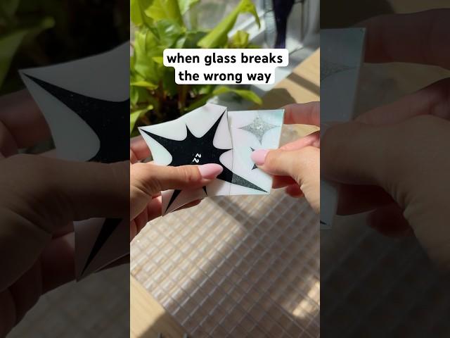when glass cutting goes wrong ⭐️#stainedglass