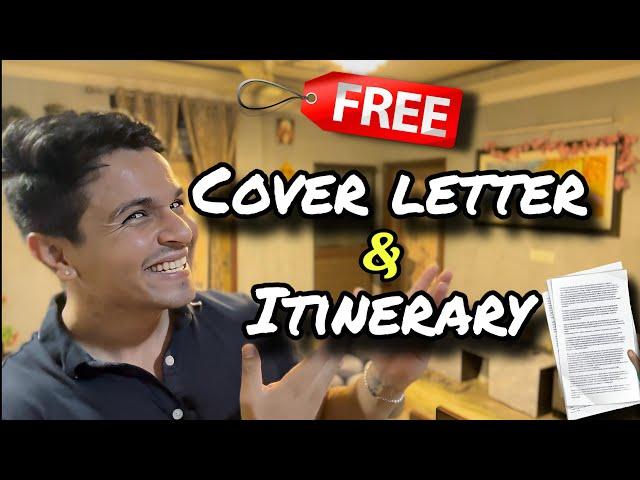 FREE COVER LETTER AND ITINERARY | How to make cover letter and itinerary