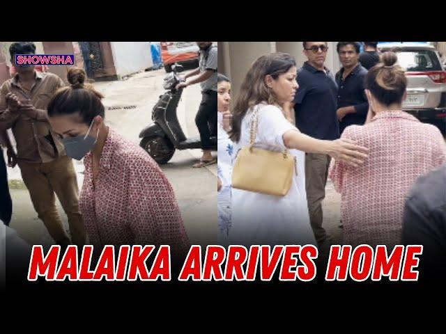 Malaika Arora Reaches Her Mother's Home After Her Father Anil Mehta Passes Away