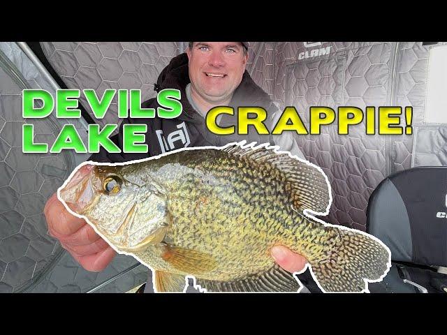 Ice Fishing Giant Devils Lake Crappie