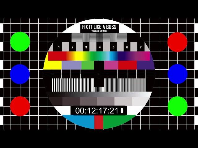  4K Test pattern UHD 2160p - 30 min. Test Card Calibration Video. TV test video 4k