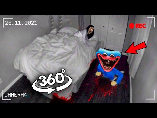 VR 360° Huggy Wuggy climbed under the bed and ... / SOS Huggy Wuggy In real life